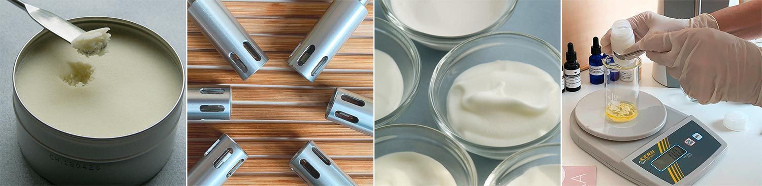 Moderne Naturkosmetik selber machen: Collage verschiedener Fotografien