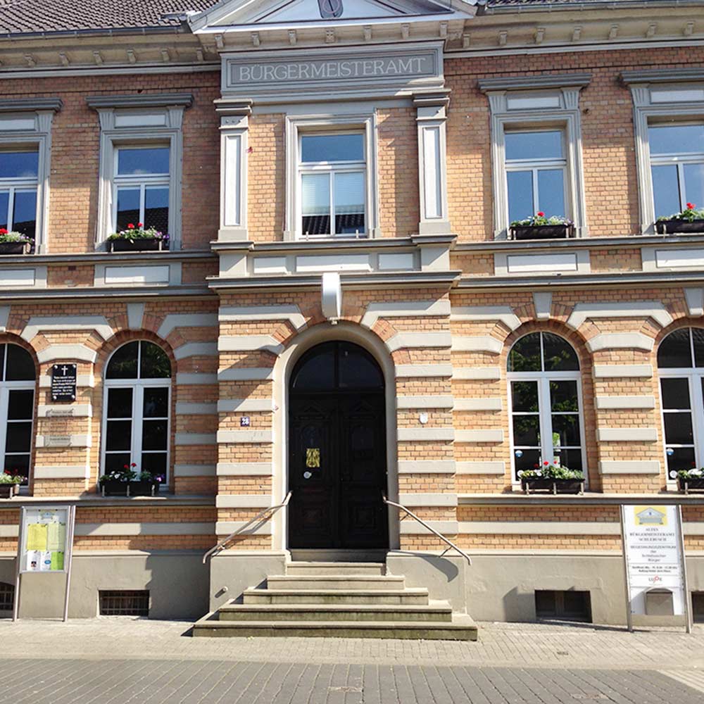 Das alte Bürgermeisteramt in Leverkusen-Schlebusch.